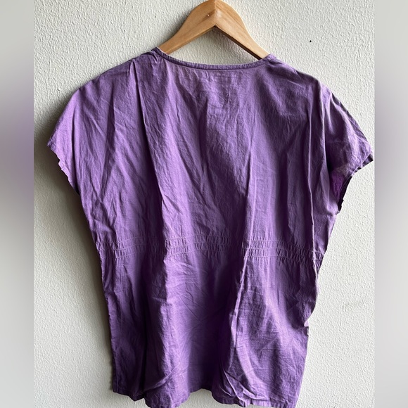 Purple embroidered tunic like top - Picture 4 of 6